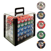 1000 10g Desert Sands Casino Poker Chips in Acrylic Carrier, 10-ds-1car